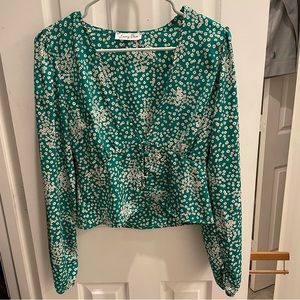 Green Floral Emory Park Blouse